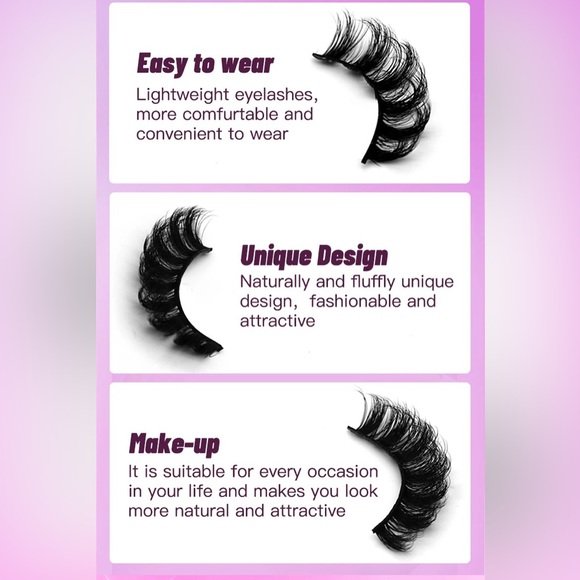 Brand New Set of 7 Fake Eyelashes | 16mm - Picture 4 of 6